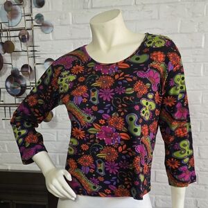 SCARED THREADS | Floral Multicolor Women's Top